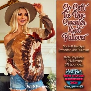 Tie Dye Sweater Knit Pullover 🎉HOST PICK🎉